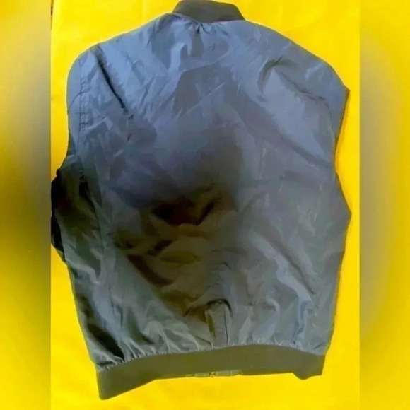 Zara Lightweight Bomber Jacket Color Navy Blue  Size Medium - Picture 2 of 4